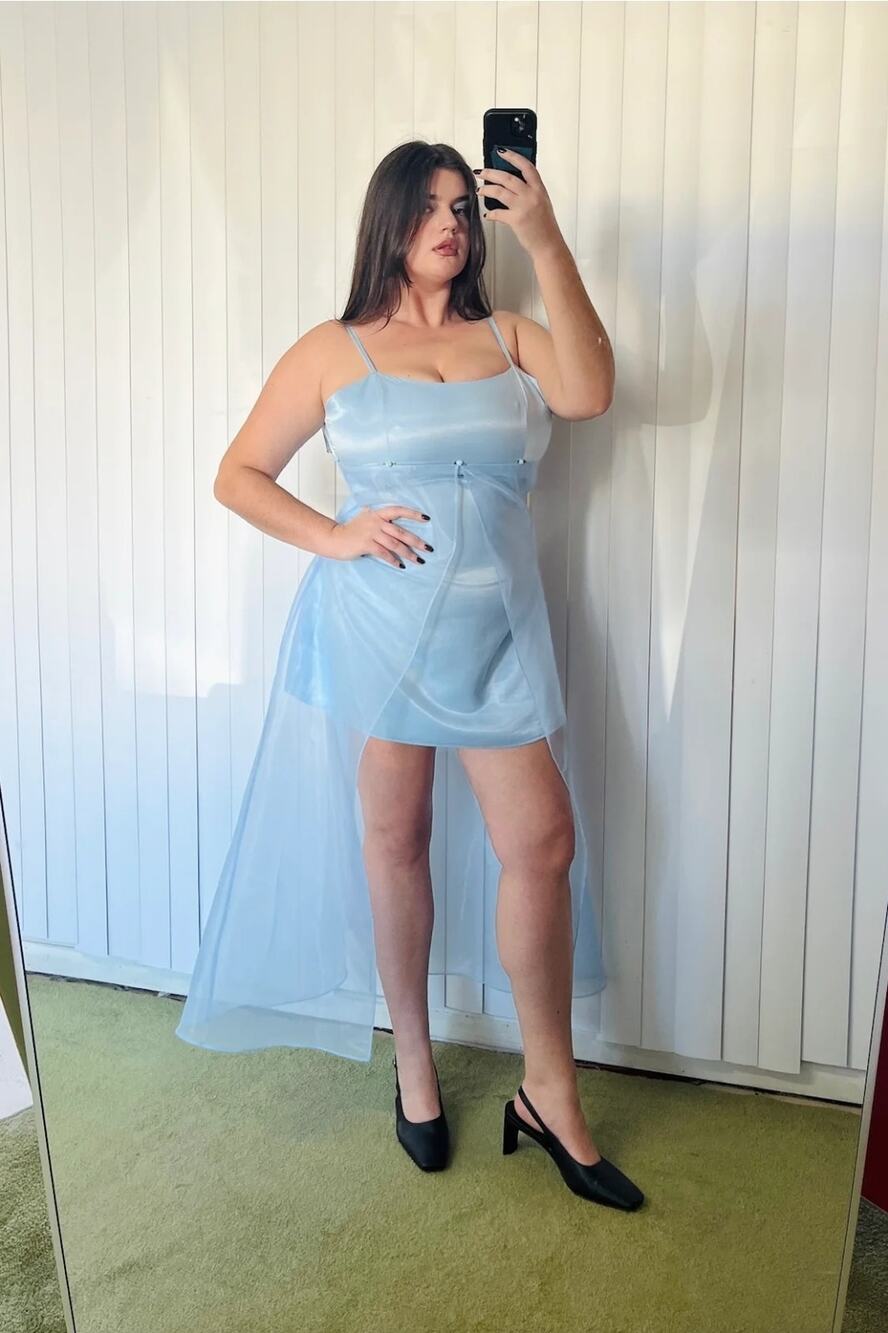 Fashion Brand Company Baby Blue Bridgerton Prom Dress 1X